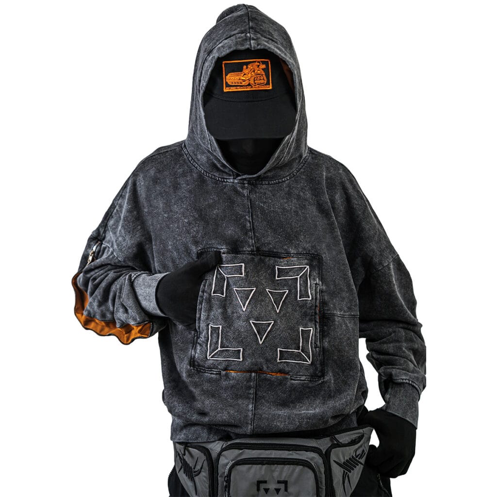TROJAN Acid Washed Hoodie – DOSEI